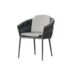 Veranzza meble ogrodowe zestaw obiadowy krzesło ogrodowe szara lina Twoja Siesta meble ogrodowe aluminiowe