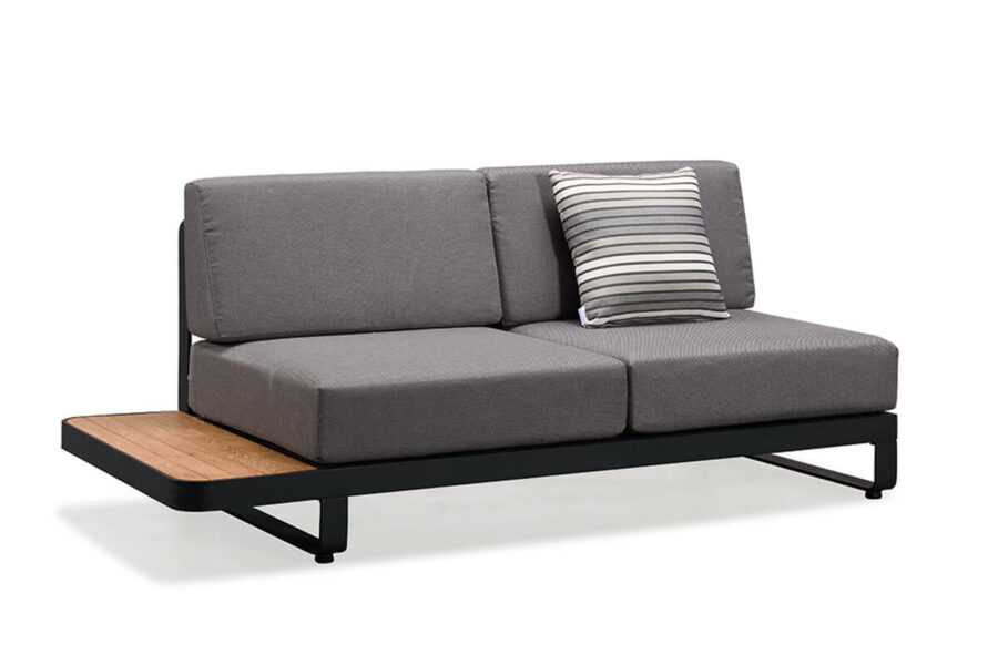 New Polo meble aluminiowe narożny zestaw wypoczynkowy sofa ogrodowa prawa stolik boczny Higold luksusowe meble ogrodowe