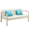 Nofi zestaw mebli ogrodowych z sofą 2 osobową sofa ogrodowa podwójna Higold nowoczesne meble ogrodowe aluminium