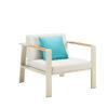 Nofi zestaw mebli ogrodowych z sofą 2 osobową wygodny fotel ogrodowy aluminium Higold meble ogrodowe aluminium