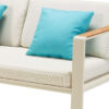Nofi zestaw mebli ogrodowych z sofa 3 osobową aluminium beżowe meble aluminiowe Higold meble ogrodowe aluminium