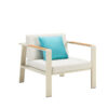 Nofi zestaw mebli ogrodowych z sofa 3 osobową wygodny fotel ogrodowy aluminium Higold meble ogrodowe aluminium