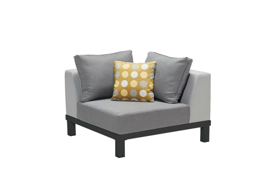 Polo meble ogrodowe aluminiowe narożnik sofa narożna antracyt Higold nowoczesne meble ogrodowe