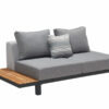 Polo meble ogrodowe aluminiowe narożnik sofa ogrodowa stolik boczny antracytowy Higold nowoczesne meble ogrodowe