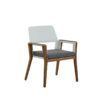 Sheldon meble ogrodowe biały zestaw stołowy krzesło ogrodowe drewniane nogi aluminium Higold meble ogrodowe aluminium
