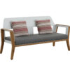 Sheldon meble ogrodowe biały zestaw wypoczynkowy sofa ogrodowa podwójna Higold meble ogrodowe aluminiowe
