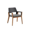 Sheldon meble ogrodowe czarny zestaw stołowy krzesło ogrodowe aluminium drewno Higold eleganckie meble ogrodowe