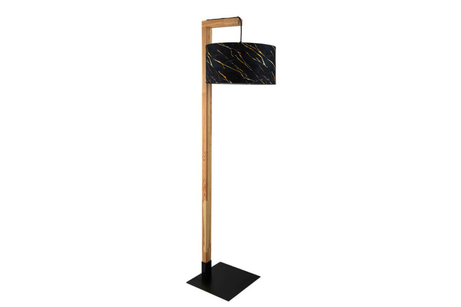 Aria Grande lampa ogrodowa stojąca drewno abażur marmur 02 designerskie lampy ogrodowe