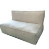 C-2 Edge nowoczesna podwójna sofa ogrodowa z tkaniny beżowa 141 Troispommes Home ekskluzywne meble ogrodowe