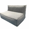 C-2 Edge nowoczesna podwójna sofa ogrodowa z tkaniny jasnoszara 161 TroisPommes Home ekskluzywne meble ogrodowe