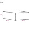 C-2 Edge nowoczesna pufa ogrodowa siedzisko z tkaniny wymiary TroisPommes Home designerskie meble ogrodowe
