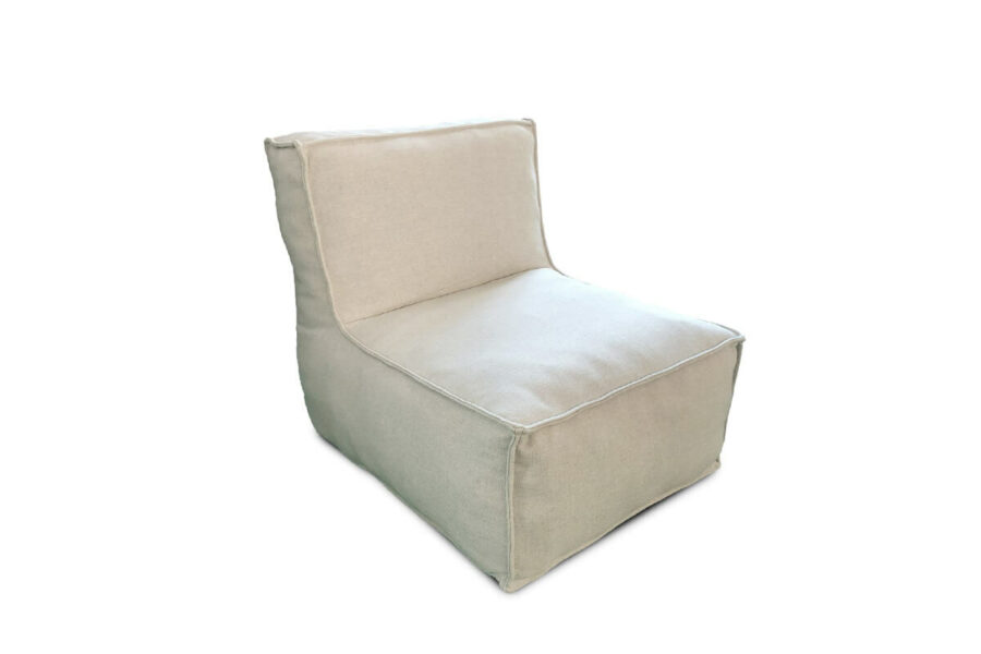 C-2 Edge nowoczesny fotel ogrodowy z tkaniny kolor beżowy 141 TroisPommes Home designerskie meble ogrodowe