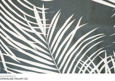 Tropikalne palmy 02 tkanina wodoodporna abażur Aria lampa ogrodowa stojąca