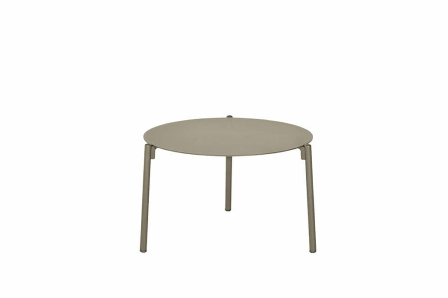 Ambience ogrodowy stolik kawowy z aluminium champagne szarobeżowy średni medium 60 cm Twoja Siesta meble ogrodowe aluminium