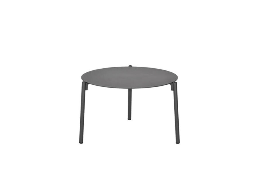 Ambience ogrodowy stolik kawowy z aluminium charcoal antracyt średni medium 60 cm Twoja Siesta meble ogrodowe aluminium