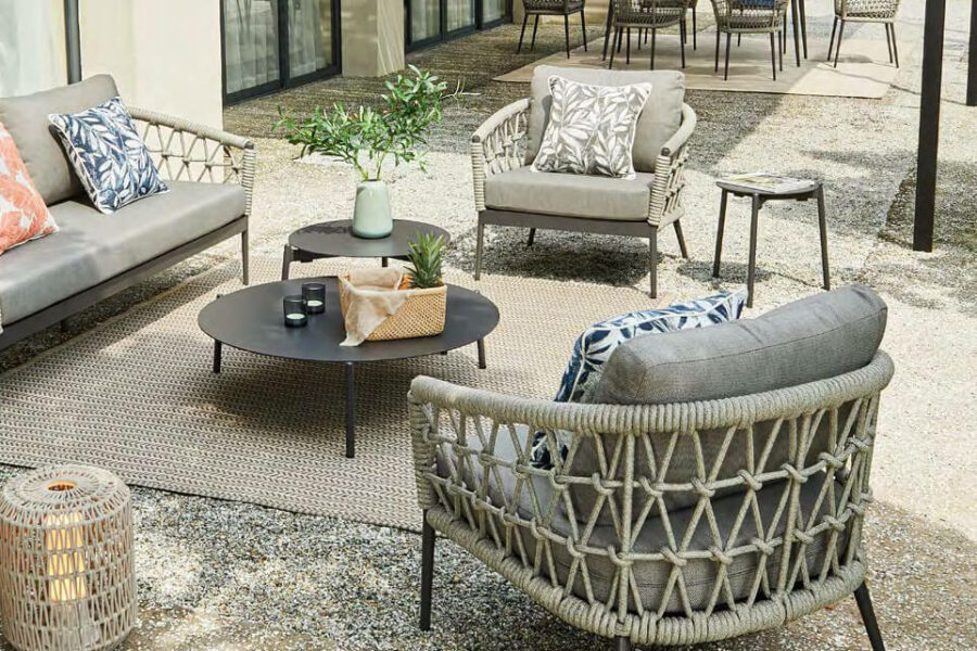 Ambience ogrodowy stolik kawowy z aluminium stoliki duży średni mały Twoja Siesta meble ogrodowe aluminium