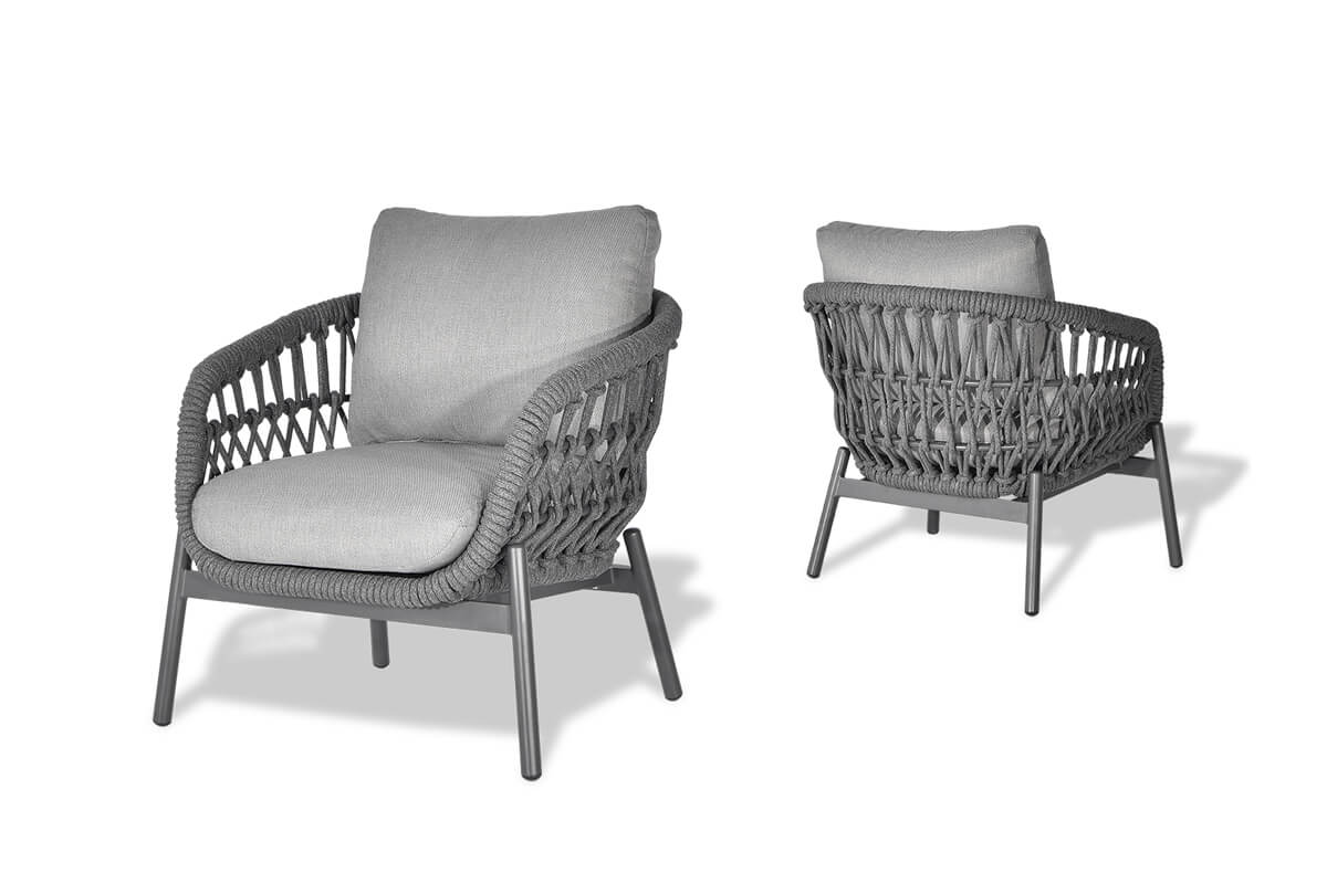 Grinta zestaw mebli ogrodowych wypoczynkowy fotel ogrodowy nowoczesne meble ogrodowe aluminium Twoja Siesta