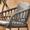 Grinta zestaw ogrodowy stołowy wygodne szare krzesło ogrodowe nowoczesne meble aluminiowe Twojasiesta