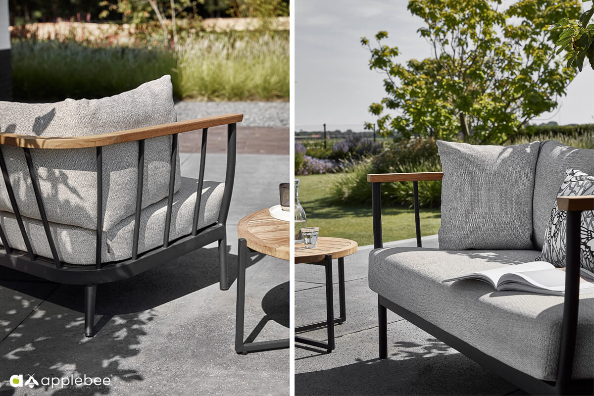 Condor ekskluzywny zestaw wypoczynkowy z aluminium sofa na taras aluminium Apple Bee eleganckie meble ogrodowe