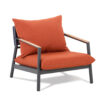 Milan fotel ogrodowy pomarańczowy Twoja Siesta nowoczesne meble ogrodowe aluminium