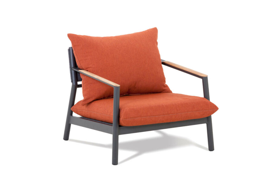 Milan fotel ogrodowy pomarańczowy Twoja Siesta nowoczesne meble ogrodowe aluminium