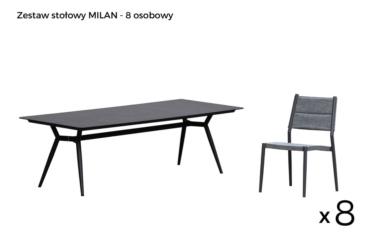 Milan meble ogrodowe zestaw stołowy, wariant 68133 Twojasiesta.pl