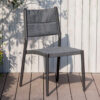 Milan meble ogrodowe zestaw stołowy aluminiowe krzesło ogrodowe szare textilene Twoja Siesta nowoczesne ]meble ogrodowe
