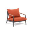 Milan narożnik ogrodowy aluminium zestaw 2 fotel ogrodowy pomarańczowy Twoja Siesta eleganckie meble ogrodowe aluminium