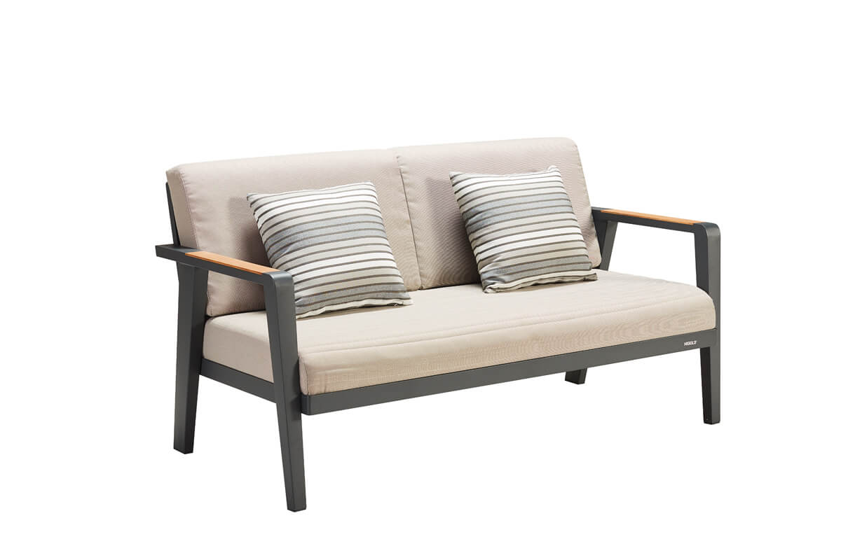 Emoti ekskluzywny zestaw wypoczynkowy sofa ogrodowa 2 osobowa Higold meble ogrodowe aluminium