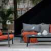 Milan poduszka ogrodowa ozdobna pomarańczowa zestaw ogrodowy Twojasiesta luksusowe meble ogrodowe