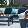 New York ekskluzywne meble aluminiowe duży zestaw wypoczynkowy ogrodowy Higold meble ogrodowe premium