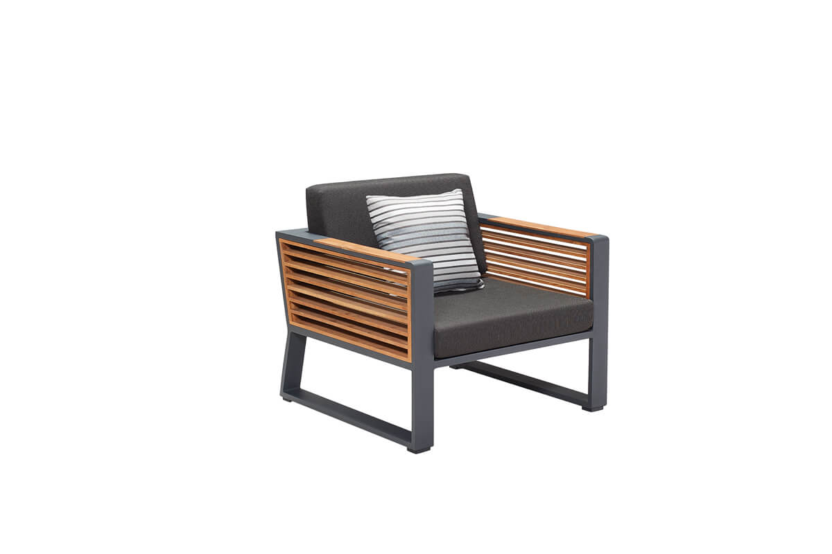 New York meble aluminiowe zestaw wypoczynkowy fotel ogrodowy Higold meble ogrodowe aluminium