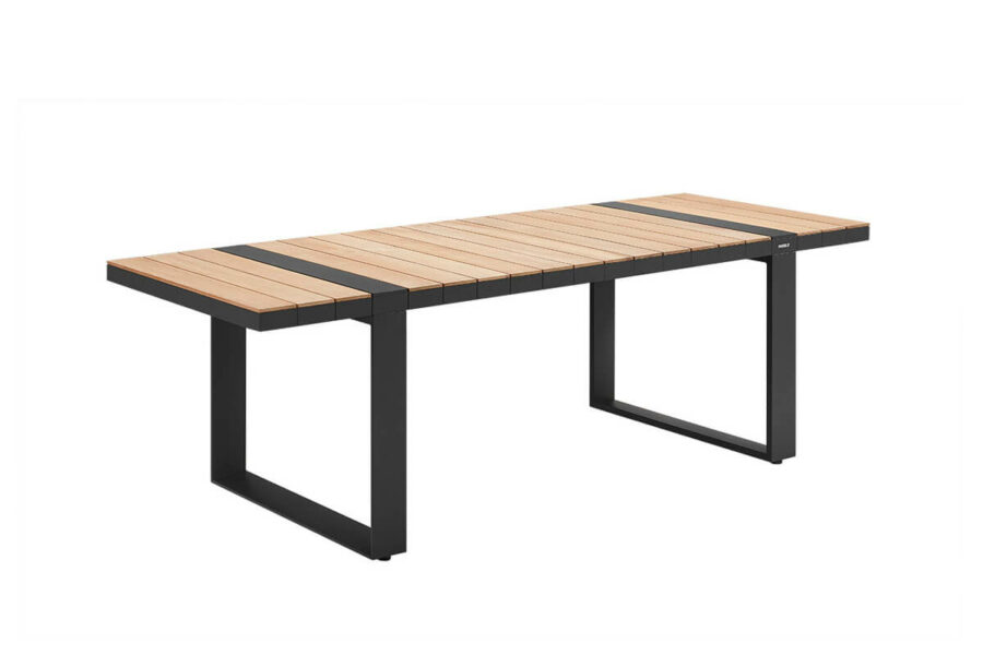 Cambusa meble ogrodowe zestaw stołowy 6 osobowy stół ogrodowy teak aluminium Higold meble ogrodowe aluminium