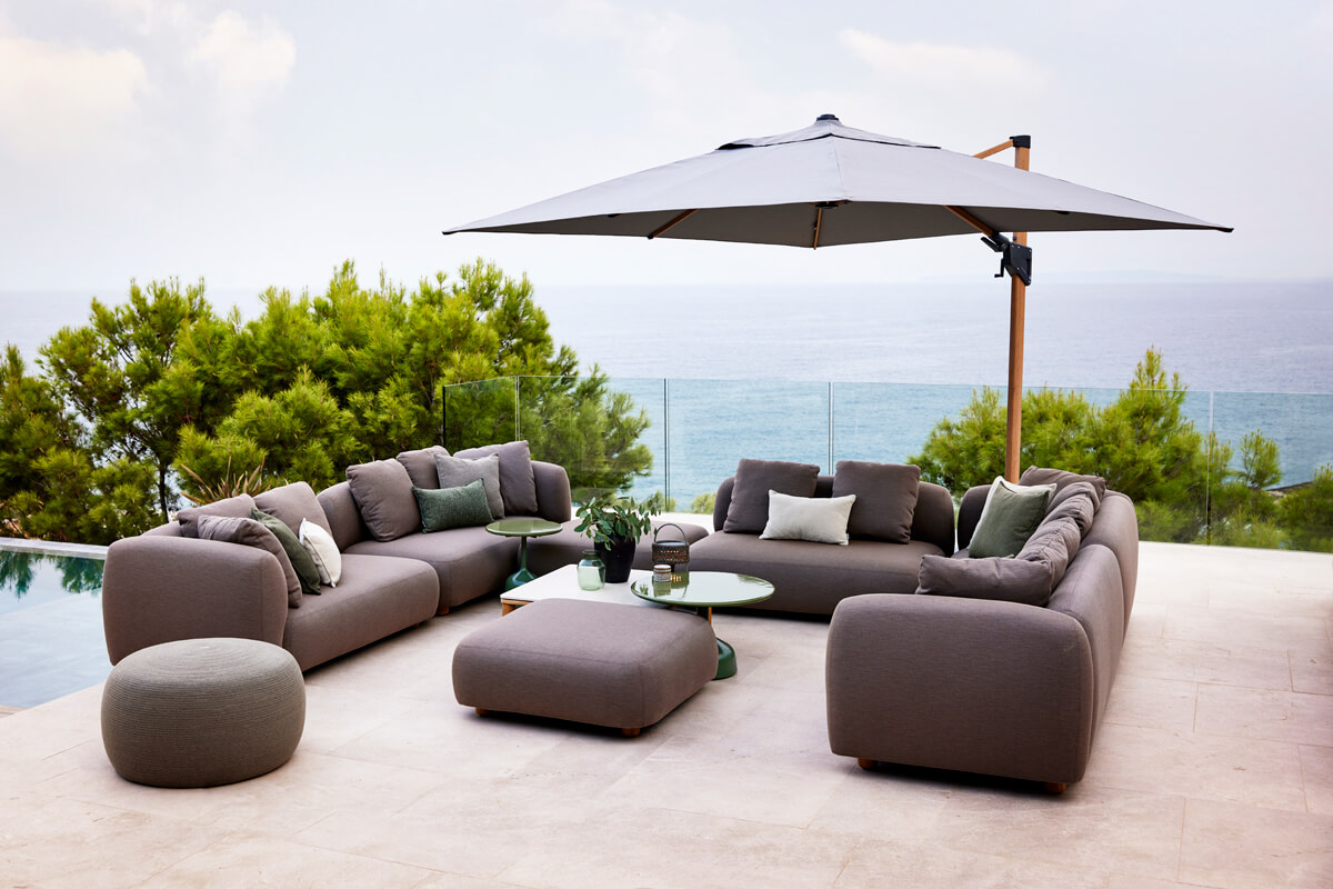 Capture sofa ogrodowa 2 osobowa z podłokietnikiem designerskie meble ogrodowe Cane-line