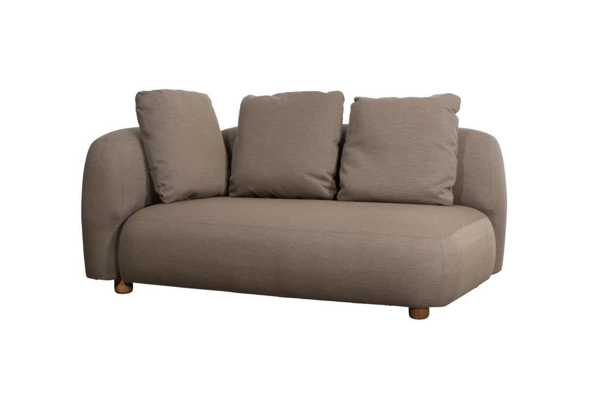 Capture sofa ogrodowa 2 osobowa z podłokietnikiem prawa luksusowe meble ogrodowe Cane-line