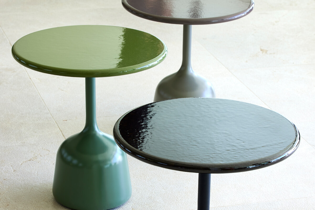 Glaze stolik kawowy okrągły 45cm designerskie meble ogrodowe Cane-line