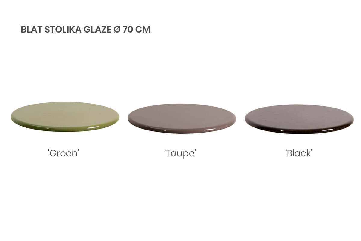 Glaze stolik kawowy 70cm blat stolika 3 kolory designerskie meble ogrodowe Cane-line