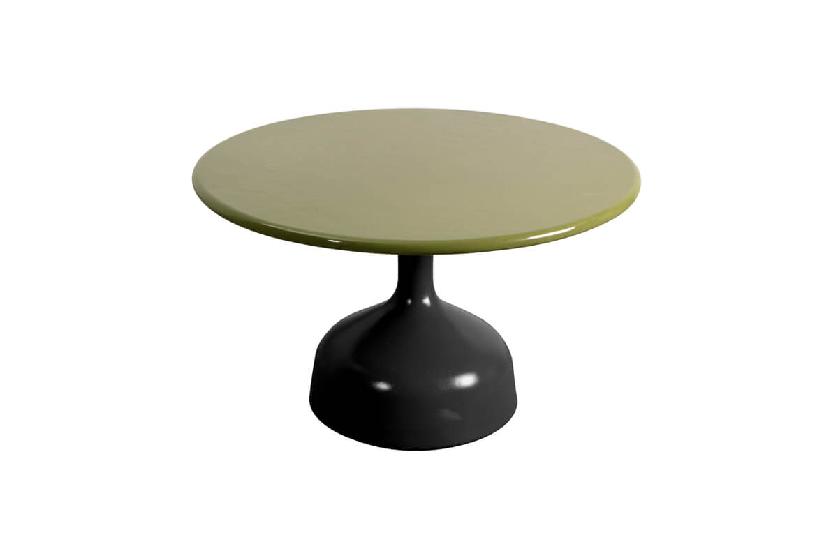 Glaze stolik kawowy 70cm podstawa lava grey blat green designerskie meble ogrodowe Cane-line
