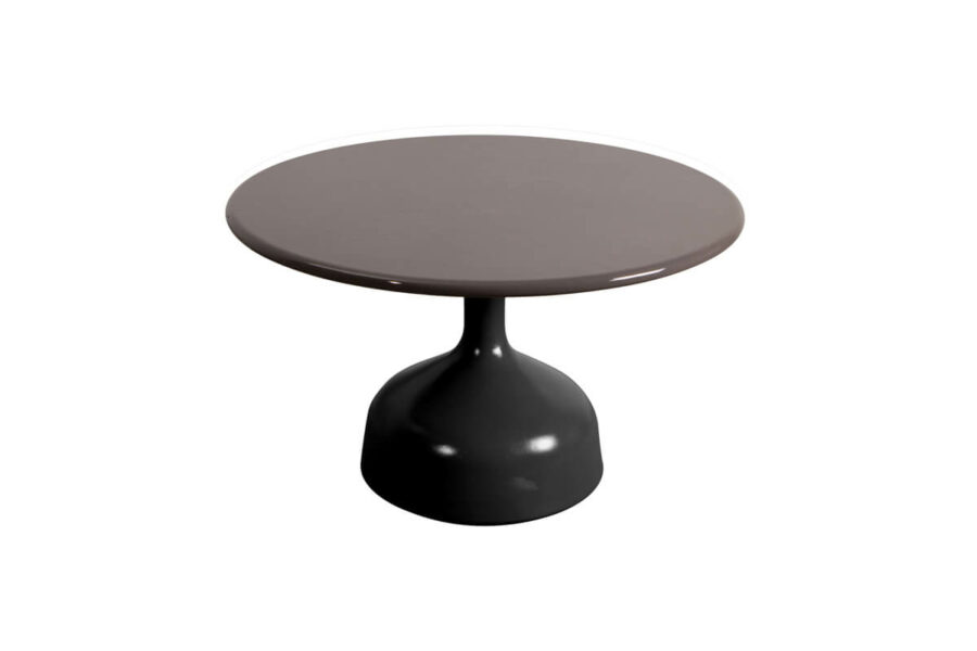 Glaze stolik kawowy 70cm podstawa lava grey blat taupe nowoczesne meble ogrodowe Cane-line