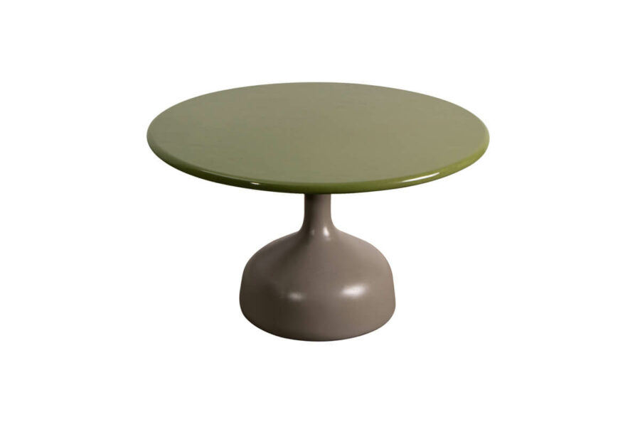 Glaze stolik kawowy 70cm podstawa taupe blat green luksusowe meble ogrodowe Cane-line