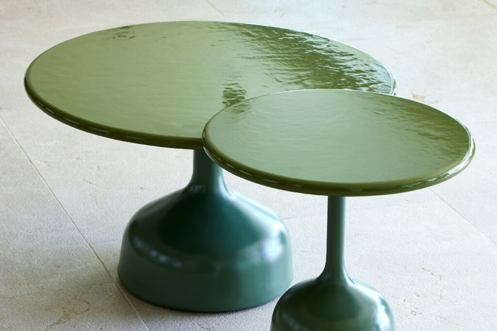 Glaze stolik kawowy 70cm stolik mały 45cm stoliki ogrodowe aluminiowe ceramiczne Cane-line luksusowe meble ogrodowe