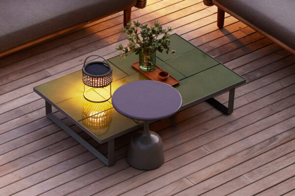 Glaze stolik kawowy prostokątny do ogrodu luksusowe meble ogrodowe Cane-line
