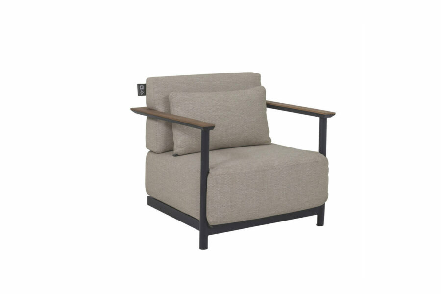 St Lucia Alu zestaw ogrodowy aluminium fotel ogrodowy lewa Apple Bee luksusowe meble ogrodowe aluminiowe