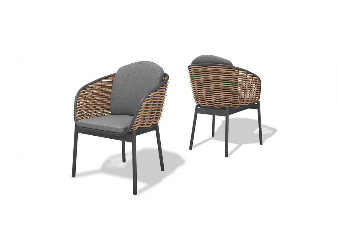 Noci meble ogrodowe zestaw stołowy krzesło ogrodowe plecione technorattan aluminium eleganckie meble na taras Twoja Siesta