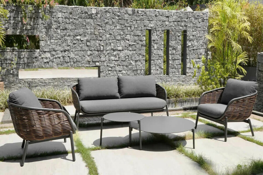 Noci meble ogrodowe zestaw wypoczynkowy technorattanowy zestaw sofa 2 osobowa nowoczesne meble ogrodowe Twojasiesta