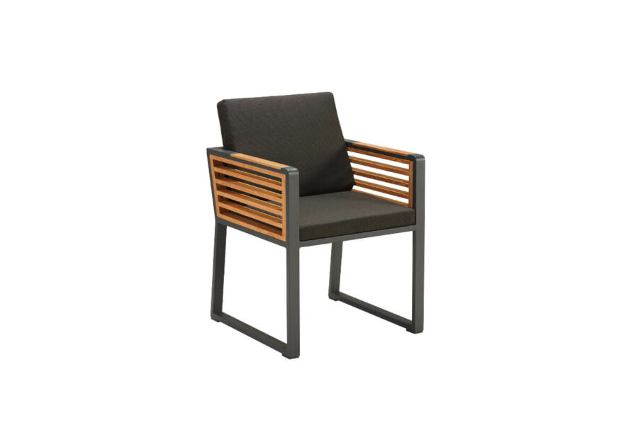 New York ekskluzywny zestaw obiadowy aluminium krzesło ogrodowe aluminium drewno tekowe Higold luksusowe meble ogrodowe