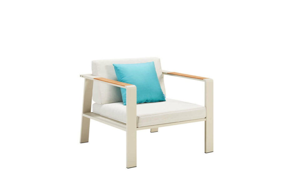 Nofi zestaw ogrodowy meble aluminiowe wygodny fotel ogrodowy aluminium Higold meble ogrodowe aluminium
