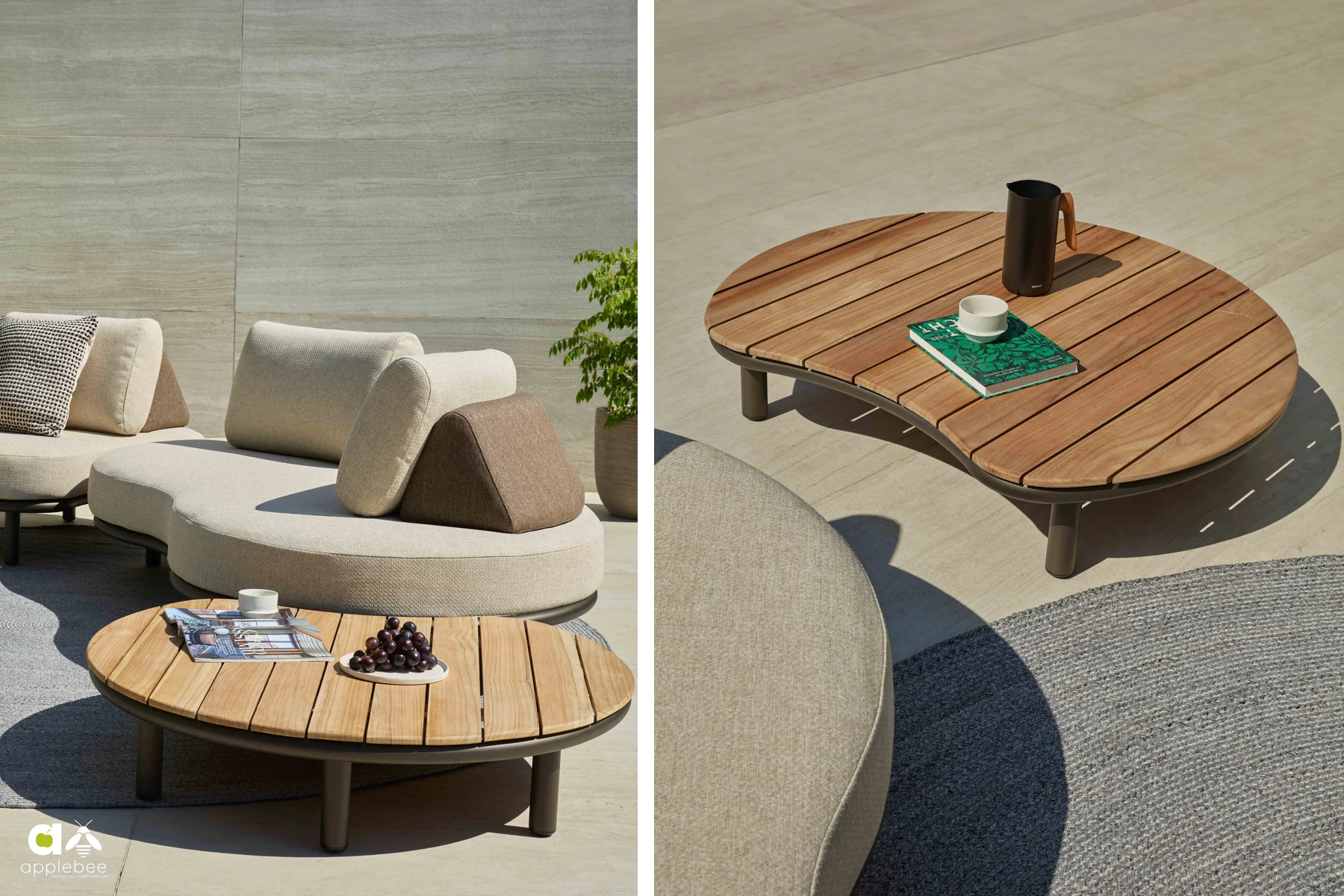 Stolik kawowy Moon Island Bronze | Apple Bee Moon Island Bronze zestaw wypoczynkowy na taras meble ogrodowe modułowe Apple Bee