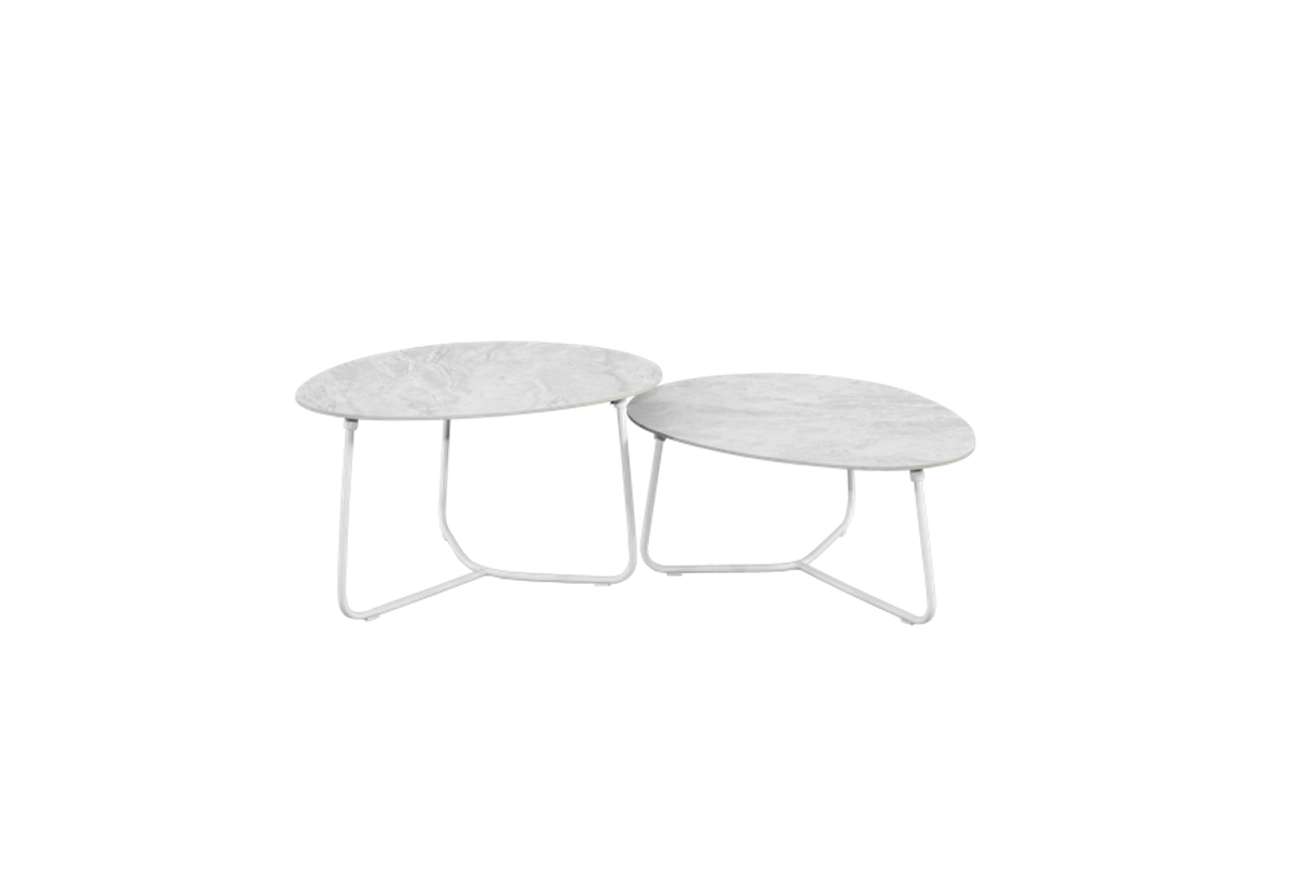 Cocoon Boucle zestaw ogrodowy technorattanowy designerski fotel ogrodowy Apple Bee meble ogrodowe