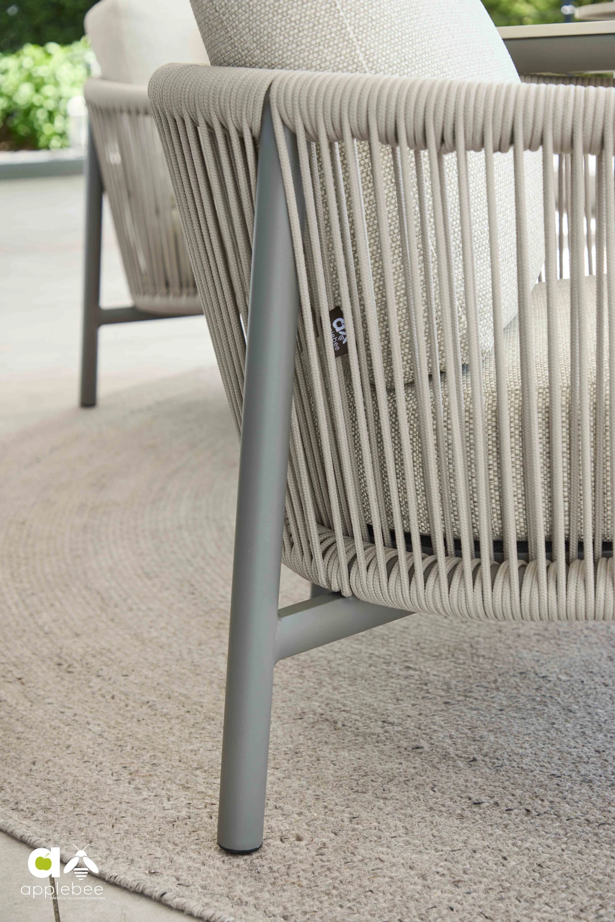 Fotel ogrodowy Bora Bora Taupe - aluminium, lina outdoor | Apple Bee Bora Bora Taupe meble ogrodowe niski stół i fotele ogrodowe plecionka lina outdoor Apple Bee meble aluminiowe